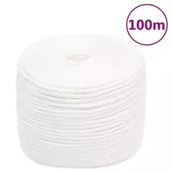 Brodski konop svjetlobijeli 8 mm 100 m od polipropilena
