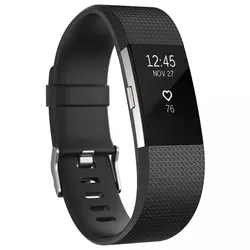 Narukvica FITBIT Charge 2 HR,vel. L, senzor otkucaja srca, connected GPS, crno/srebrna