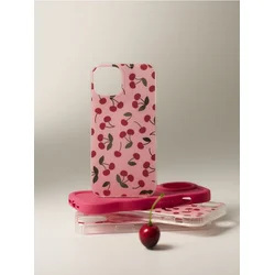 Sinsay - Futrola za iPhone 15 sa motivom trešanja - roze