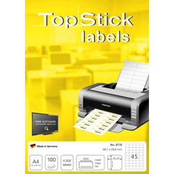 Herma etikete topstick 38,1X29,6 A4/45 1/100 ( 02H8778 )