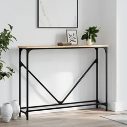 Konzolni stol boja hrasta 102 x 22,5 x 75 cm konstruirano drvo