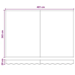 Povlačivi tende Pijesak 450 × 350 cm Tkanina i Aluminij