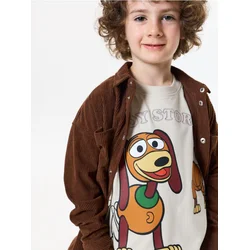 Sinsay - Pamučna majica sa vezom Toy Story - krem