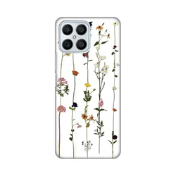Silikonska maska za Honor X8 Flower Print Skin bela