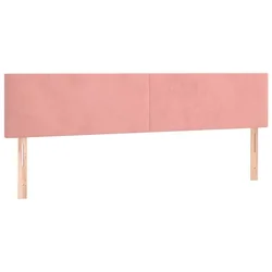Vidaxl Posteljno vzglavje roza 180x5x78/88 cm žamet