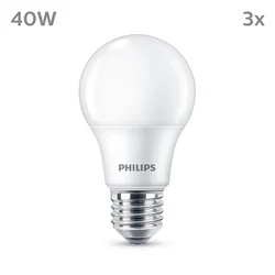Philips LED žarnica E27 4,9W 470lm 2.700K mat 3ks - Plastika
