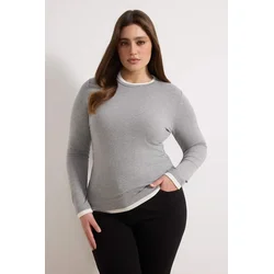 Trendyol Curve Ženska bluza Tbbaw26Af00040, Siva