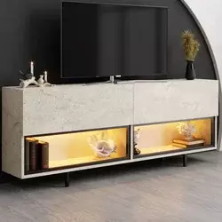 HANAH HOME TV Polica Ekol Down Travertine