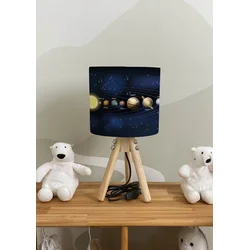Bata i seka Dečija stona lampa Svemir, Tamnoplava