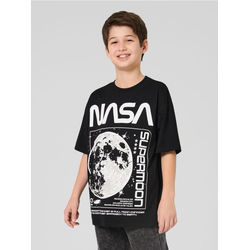 Sinsay - Pamučna majica kratkih rukava NASA - crno