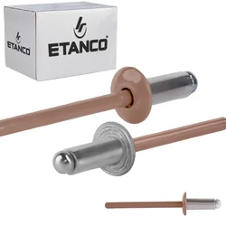 Aluminijaste odprte zakovice 4x10mm RAL 8004