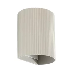 FARO 40528 - Zidno svetlo SOLE 1xGU10/8W/230V sivo, rebrasto, okruglo