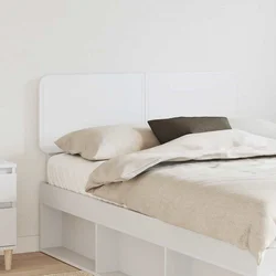 vidaXL Vzglavje z vzglavjem Bela 135 cm Konstruiran les