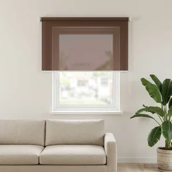 Vanjska roleta 90% blokada UV zraka Sivosmeđa 240 x 140 cm HDPE