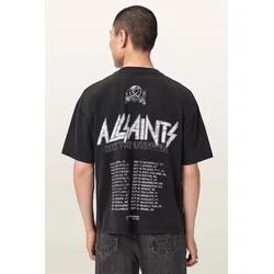 AllSaints Majica CHROMIUM črna / bela