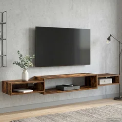 TV ormar za montažu na zid Zidna montaža Dimljeni hrast