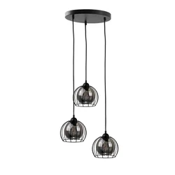 Luster na kablu SOLO BLACK 3x E27/60W/230V, prečnik 30 cm