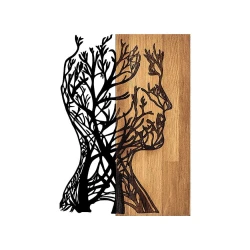Wallity Zidna dekoracija Tree Man - 319, 49 x 3 x 58 cm,  Crna