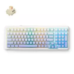 Mchose Bežična gaming tastatura K99 V2, Mehanička, Bela