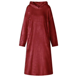 Deka majica s kapuljačom Bordeaux Crvena s Flanel