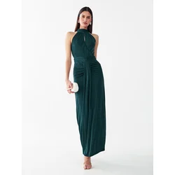 BWLDR Obleka Cherise temno zelena