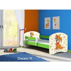 Deciji krevet ACMA II 180x80 + dusek 6 cm GREEN11