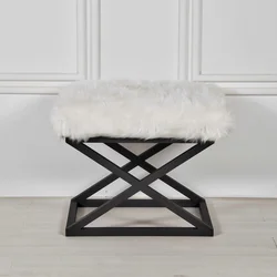 Atelier del Sofa Tabure 50x42x40cm, Crno-Belo