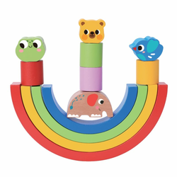 Dvěděti Wooden Rainbow mavrična zlaganka iz lesa 3 y+ 26 kos