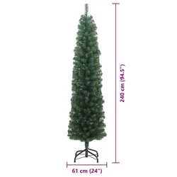 Umjetno božićno drvce Zelena 240 cm PVC i čelik i plastika