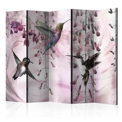artgeist Paravan Flying Hummingbirds I, 5-Delni, Dvostranski