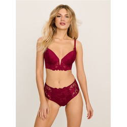 Sinsay - Push-up brushalter s čipkom - burgundy