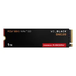 WD 1TB M.2 NVMe SSD Gen5 WDS100T1X0M SN8100 Black