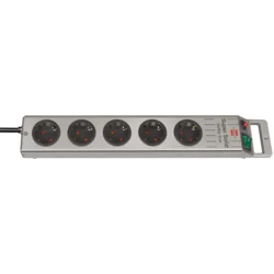Brennenstuhl Super-Solid-Line extension socket 5-way silver 2,5m 1153340115