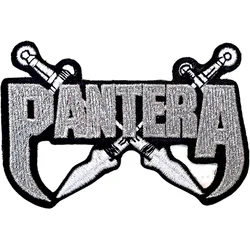 Pantera Silver Swords Iron-On Patch