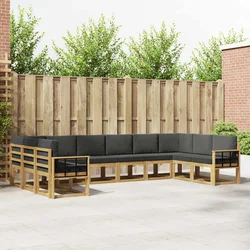 Set vanjskih sofa s jastukom 10 pcs Bijela i antracit