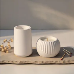 Zarif & Sedas Set Bele Sveće (2 Komada)