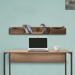 Hanah Home Zidna polica Cmu-902-Oo-1, 120x13x18 cm, Orah