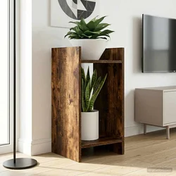 Stalak za biljke s policom 2 pcs Dimljeni Hrast 30 x 30 x 60 cm