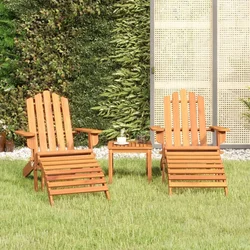 3-dijelna vrtna garnitura Adirondack masivno bagremovo drvo