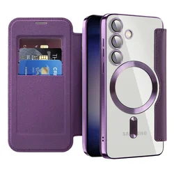 Maska za Samsung S25 Magsafe Lux Bi Fold, Ljubičasta