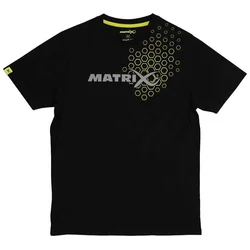 Matrix Hex Print T-Shirt Black M