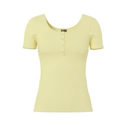 PIECES Majica PCKITTE  rumena