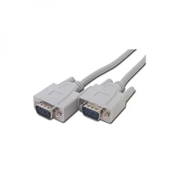 Video kabel VGA (D-sub) - moški–moški, 2 m, siv