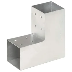 Spojnik za stupove u L-obliku od pocinčanog metala 81 x 81 mm