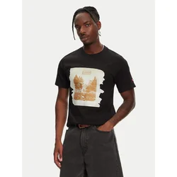 Hunter Majica Duart Graphic HARM0033251 Črna Regular Fit