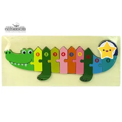 Lean-toys Lesena sestavljanka Krokodil