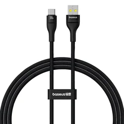 BASEUS Trpežen kabel Flash 2 USB-A – USB-C 100 W, 1 m – črn
