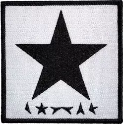 David Bowie Blackstar On White Našitek za šivanje