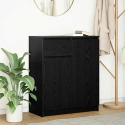 Komoda s ladicama crni hrast 71x35x84 cm konstruirano drvo