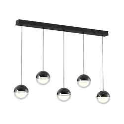 LED luster na sajli ZIREA LED/30W/230V crna